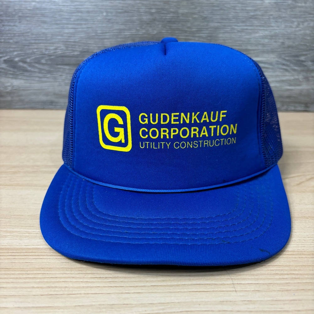 Vintage Gudenkauf Corporation Hat Cap Snapback Foam Trucker Utility Construction